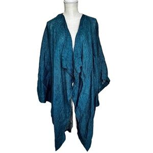 Eskandar Linen-Blend Shawl Cardigan women Size 0